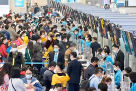 Dự kiến sân bay Nội Bài sẽ đón xấp xỉ 78.000 khách đi lại trong ngày 29/4. (Ảnh: CTV/Vietnam+)