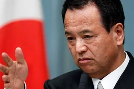 Bộ trưởng Chính sách Kinh tế và Tài chính Nhật Bản Akira Amari. (Nguồn: Blooberg) 