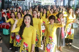 Các đoàn khách du lịch MICE đến Đà Nẵng trong năm 2021. (Ảnh: Trần Lê Lâm/TTXVN)
