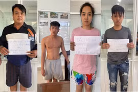 4 nghi phạm bị truy nã tội giết người bị CSGT Khánh Hòa đón lõng bắt giữ. (Nguồn: NLD.vn)