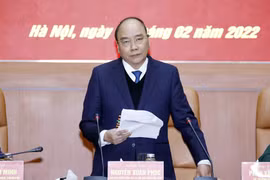 Chủ tịch nước Nguyễn Xuân Phúc phát biểu. (Ảnh: Thống Nhất/TTXVN)