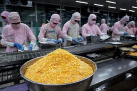 Tâm trạng chung của doanh nghiệp là cố gắng hoạt động cầm cự, giữ đơn hàng. (Ảnh: Hồng Đạt/TTXVN)