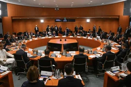 Quang cảnh cuộc tham vấn liên chính phủ Đức-Trung Quốc lần thứ 7 do Thủ tướng Đức Olaf Scholz và Thủ tướng Trung Quốc Lý Cường cùng chủ trì tại Berlin ngày 20/6. (Ảnh: AFP/TTXVN)