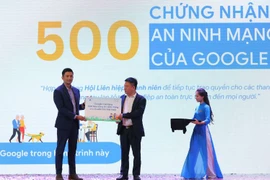 Google trao tặng 500 suất Học bổng An ninh mạng cho thanh niên Việt Nam. (Ảnh: PV/Vietnam+)