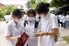 Thí sinh dự thi tốt nghiệp trung học phổ thông năm 2022. (Ảnh: TTXVN)