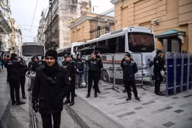 Cảnh sát Thổ Nhĩ Kỳ tuần tra tại Istanbul. (Nguồn: AFP/TTXVN)