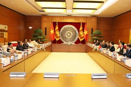 Quang cảnh buổi hội đàm. (Ảnh: Trọng Đức/TTXVN)