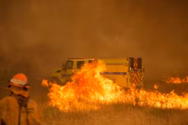 Hình ảnh cháy rừng tại California. (Ảnh: TTXVN phát)