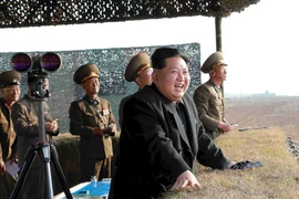 Nhà lãnh đạo Kim Jong-un trong một chuyến thị sát. (Nguồn: Rodong Sinmun/TTXVN)