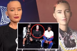 Robot Sophia ngồi "ngang hàng" với các ngôi sao trong show thời trang