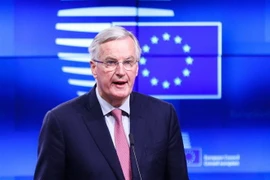 Trưởng đoàn đàm phán Brexit của EU Michel Barnier trong cuộc họp báo tại Brussels, Bỉ ngày 15/11/2018. (Ảnh: THX/TTXVN)