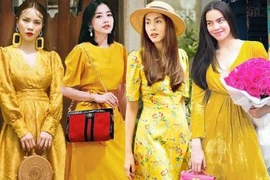 Đón đầu xu hướng, mỹ nhân Việt đua nhau sắm loạt đầm vàng rực rỡ