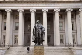 Trụ sở Bộ Tài chính Mỹ tại Washington, DC. (Ảnh: AFP/TTXVN)