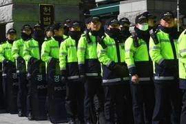 Cảnh sát Hàn Quốc. (Ảnh: AFP/TTXVN)