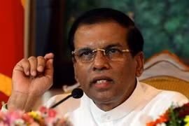 Tổng thống Sri Lanka Maithripala Sirisena phát biểu tại Colombo, Sri Lanka. (Ảnh: TTXVN phát)
