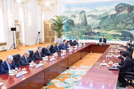 Một phiên họp của Bộ trưởng quốc phòng các nước thành viên SCO hồi tháng Tư. (Nguồn: THX/TTXVN)