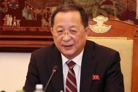 Bộ trưởng Bộ Ngoại giao Triều Tiên Ri Yong Ho tại buổi hội đàm. (Ảnh: Văn Điệp/TTXVN)