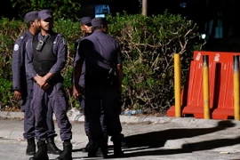 Lực lượng an ninh gác tại Male, Maldives. (nguồn: AFP/TTXVN)