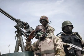 Binh sỹ Nigeria tuần tra tại khu vực Damboa, bang Borno. (Nguồn: AFP/TTXVN)