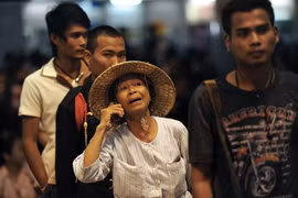 Người dân Thái Lan tại Bangkok. (Nguồn: AFP/TTXVN)