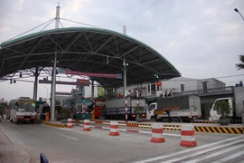 Một trạm thu phí ở Thái Bình. (Ảnh: Thu Hoài/TTXVN)