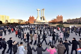 Người dân Triều Tiên. (Nguồn: Yonhap/TTXVN)