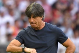 Huấn luyện viên Joachim Loew trong trận đấu giữa Đức và Hàn Quốc ở Kazan, Nga ngày 27/6. (Ảnh: THX/TTXVN)