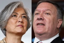 Ngoại trưởng nước này Kang Kyung-wha và người đồng cấp Mỹ Mike Pompeo. (Nguồn: AP)