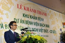 Phó Thủ tướng Vũ Đức Đam phát biểu tại buổi lễ. (Ảnh: Thùy Giang/Vietnam+)