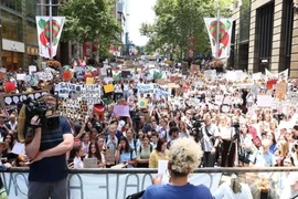 Quang cảnh cuộc biểu tình. (Nguồn: Getty)