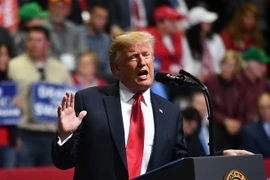 Tổng thống Mỹ Donald Trump trong cuộc vận động bầu cử cho đảng Cộng hòa tại Chattanooga, Tennessee ngày 4/11/2018. (Ảnh: AFP/TTXVN)