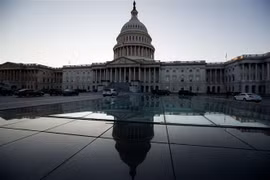 Tòa nhà Quốc hội Mỹ ở thủ đô Washington DC.. (Nguồn: THX/TTXVN)