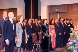 Chủ tịch Quốc hội Nguyễn Thị Kim Ngân tham dự Lễ kỷ niệm 45 năm thiết lập quan hệ ngoại giao Việt Nam-Hà Lan. (Ảnh: Trọng Đức/TTXVN)