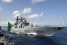 Tàu khu trục Marshal Shaposhnikov của Nga. (Nguồn: AFP/TTXVN)