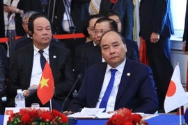 Thủ tướng Nguyễn Xuân Phúc và đoàn đại biểu Việt Nam dự Hội nghị Cấp cao Hợp tác Mekong - Nhật Bản lần thứ 10. (Ảnh: Thống Nhất/TTXVN)