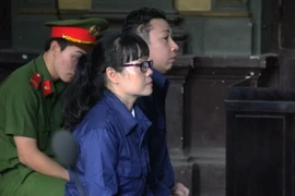 Bị cáo Huỳnh Thị Huyền Như tại phiên tòa phúc thẩm ngày 28/5. (Ảnh: Thành Chung/TTXVN)