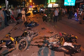 Hiện trường vụ tai nạn. (Ảnh: An Hiếu/TTXVN)