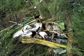 Hiện trường vụ tai nạn. (Nguồn: AFP/TTXVN 