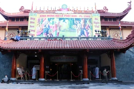 Cơ sở tự viện Việt Nam Quốc tự tại Quận 10, Thành phố Hồ Chí Minh. (Ảnh: Xuân Khu/TTXVN)