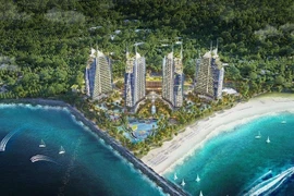 Dự án tổ hợp giải trí nghỉ dưỡng biển tiêu chuẩn 5 sao quốc tế Sailing Bay Ninh Chữ. (Ảnh: TTXVN phát)