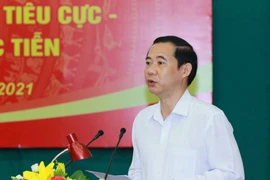 Ông Nguyễn Thái Học, Phó Trưởng Ban Nội chính Trung ương phát biểu khai mạc hội thảo. (Ảnh: Phương Hoa/TTXVN)