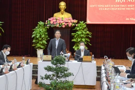 Quang cảnh buổi làm việc. (Ảnh: Quốc Dũng/TTXVN)