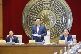 Chủ tịch Quốc hội Vương Đình Huệ phát biểu. (Ảnh: Doãn Tấn/TTXVN) 