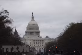 Tòa nhà Quốc hội Mỹ ở Washington, DC. (Ảnh: THX/TTXVN)
