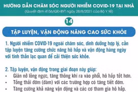 Người nhiễm COVID-19 điều trị tại nhà cần tập luyện nâng cao sức khỏe