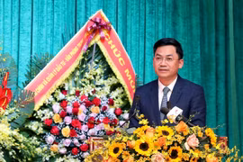 Phó Chủ tịch UBND Thành phố Hà Nội Hà Minh Hải phát biểu. (Ảnh: Phạm Hậu/TTXVN)