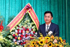 Phó Chủ tịch UBND Thành phố Hà Nội Hà Minh Hải phát biểu. (Ảnh: Phạm Hậu/TTXVN)