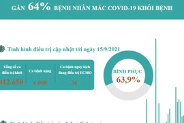 [Infographics] Gần 64% bệnh nhân mắc COVID-19 ở Việt Nam khỏi bệnh