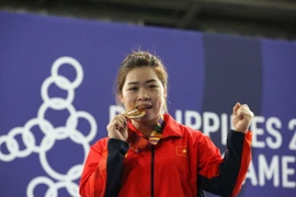 Vận động viên Hoàng Thị Duyên sẽ tham dự Olympic Tokyo 2020. (Ảnh: TTXVN) 