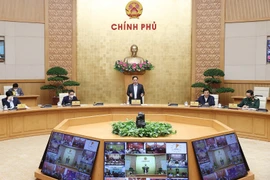 Thủ tướng Pham Minh Chính chủ trì cuộc họp. (Ảnh: Dương Giang/TTXVN)